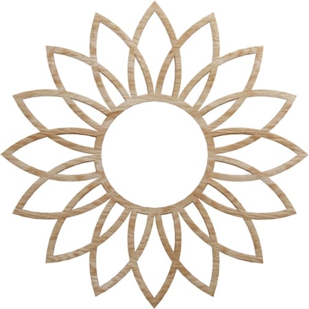Ekena Millwork Daisy Wood Fretwork Pierced Ceiling Medallion, Red Oak, 20"OD x 7"ID x 1/4"T CMWP20X20X0250DARO